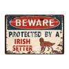 [ WellCraft ] Dog Beware Protected By A Borzoi Metal Sign Tin Poster Home Decor Bar Wall Art Painting 20*30 CM Sizer DB-12