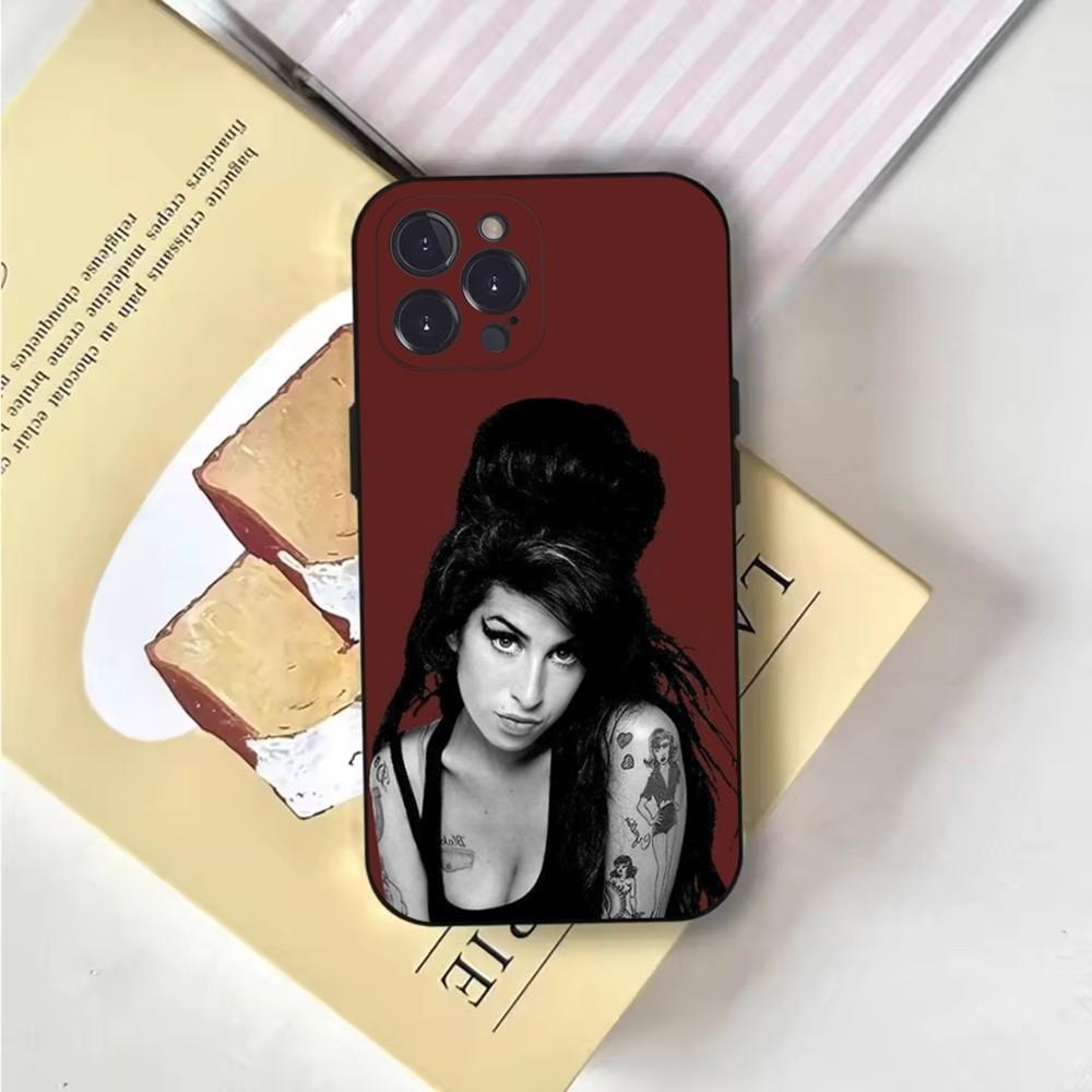 Чехол для телефона Amy Winehouse для iPhone 16,15,14,13,12,11,Pro,X,XS,Max,XR,Plus,Mini Мягкий черный чехол