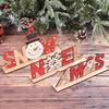 Christmas and Festival Decorations, Wooden, DIY Assembly, Letter Ornaments, Desktop Ornaments, Creative Printed Ornaments