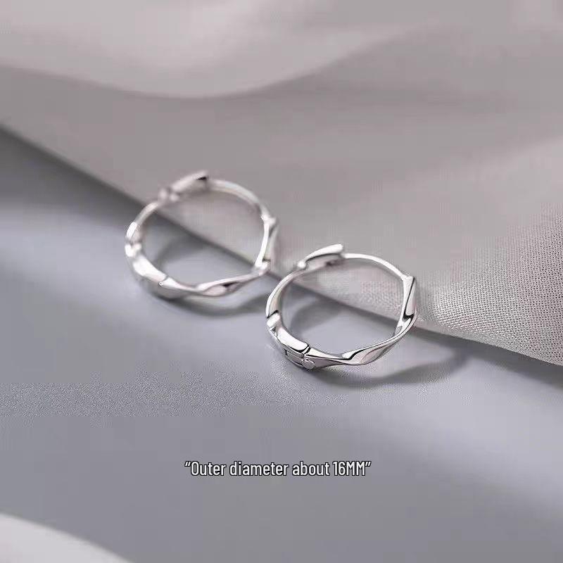 Серьги-кольца из стерлингового серебра 925 пробы: 2025 Современный Нишевый Дизайн - Элегантный и Роскошный для Женщин