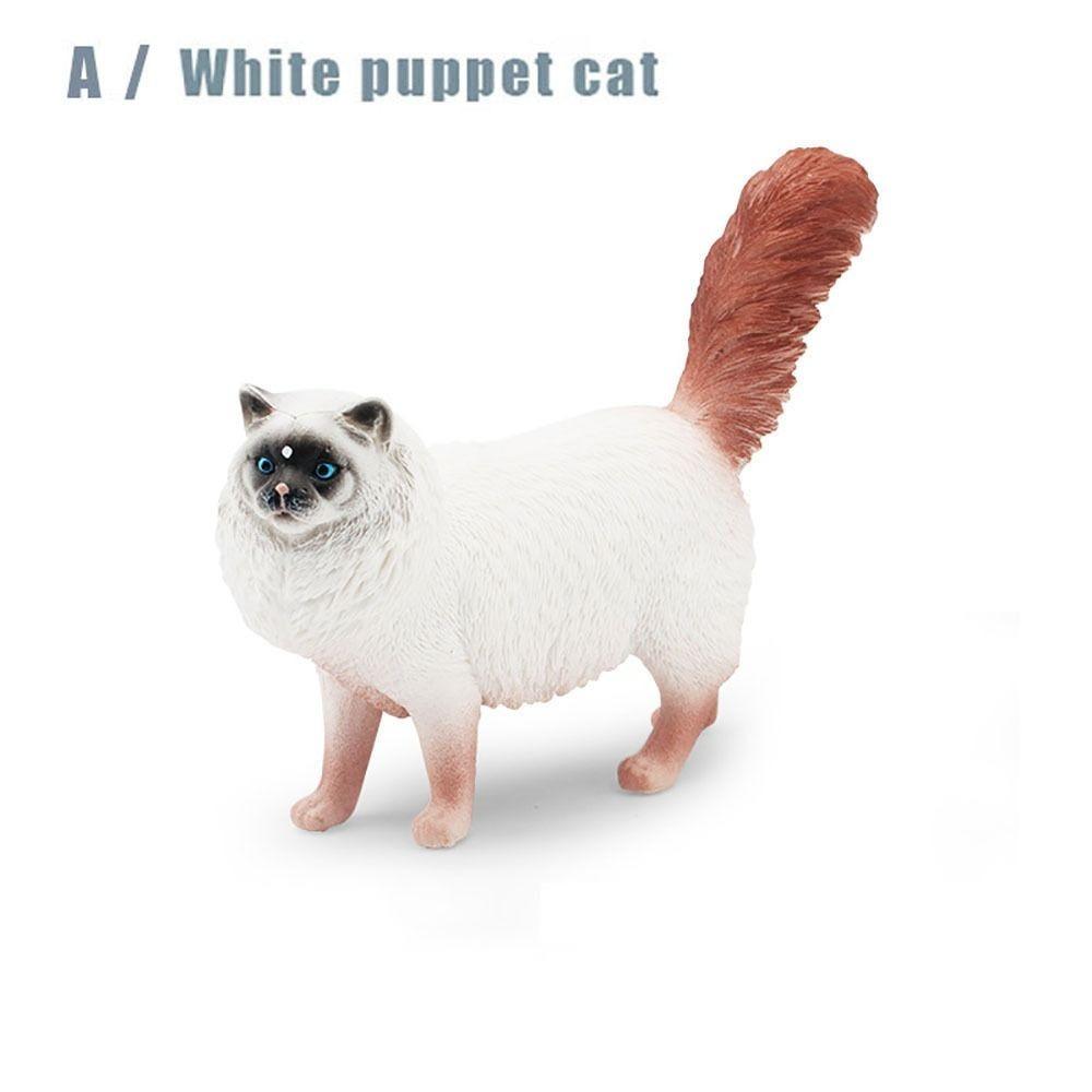 ПВХ Модель кошки Сиамская Регдолл Персидская кошка Реалистичные фигурки питомцев Статуэтка кошки Украшение для рабочего стола