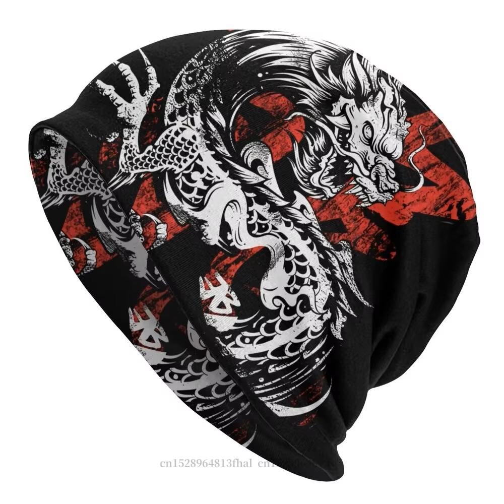 Chinese Dragon Bonnet Hat Men Women Unisex Adult Warm Autumn Spring Winter Beanie Caps Punk Rock Gothic Hip Hop Casual