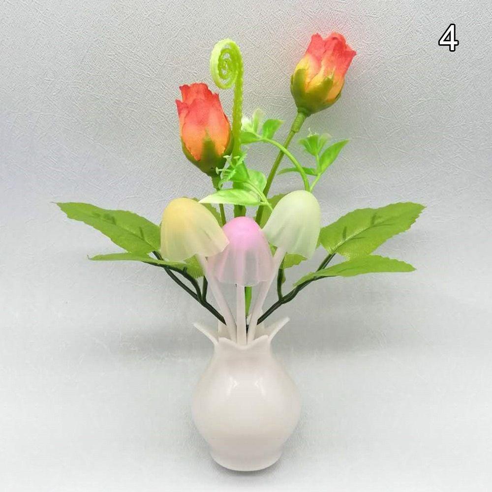 3D Light Rose Floral Lamp Colorful Little Night Light Pomegranate Bottle LED Mushroom Night Lights