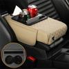 Portable Center Console Armrest Cushion PU Leather Car Armrest Pillow New Storage Box  Universal