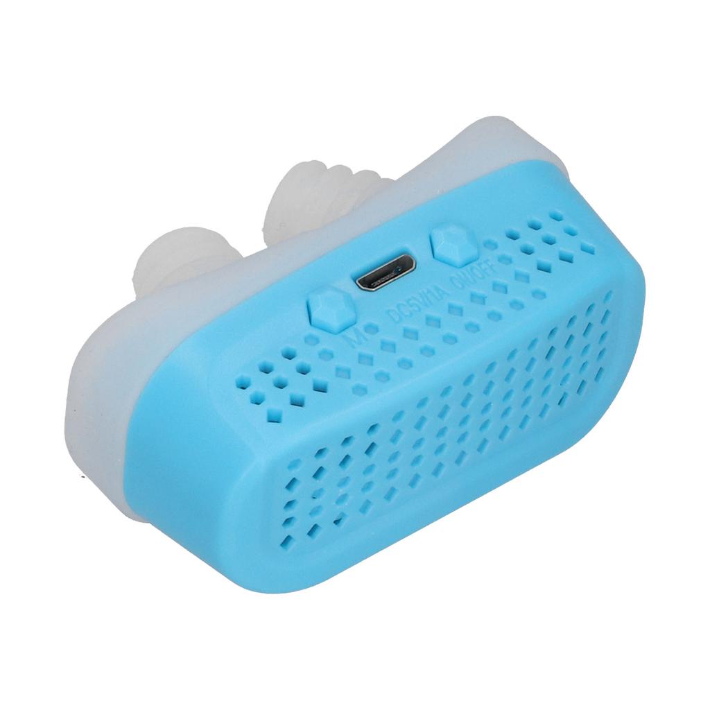 Портативное устройство против храпа, электрическое перерабатываемое устройство для облегчения храпа для людей, страдающих сильным храпом(синий )