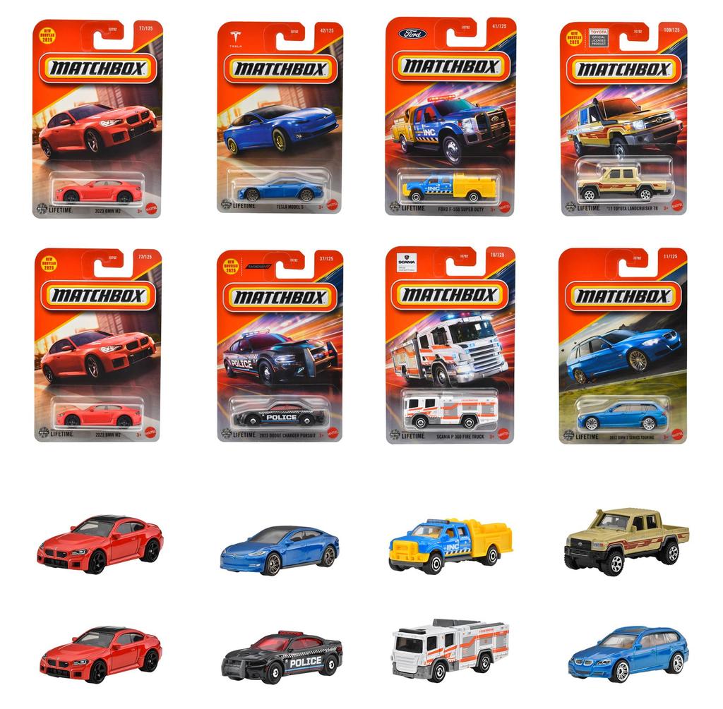 Ассортимент игрушек Matchbox Basic Car, игрушечные машинки, мини-машинки, 24 машинки, распродажа коробок, от 3 лет, многоцветный 98CC-30782