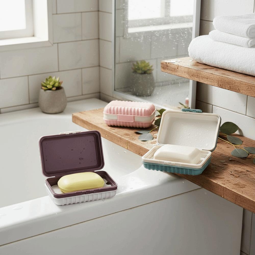 Thickened Travel Soap Dish Waterproof Soap Case Portable Plastic Soap Box  Dormitory