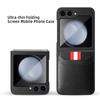 For Samsung Galaxy Z Flip7 FE 5G/Z Flip6 5G Case Litchi Texture PU+PC Phone Cover with Screen/Lens Film