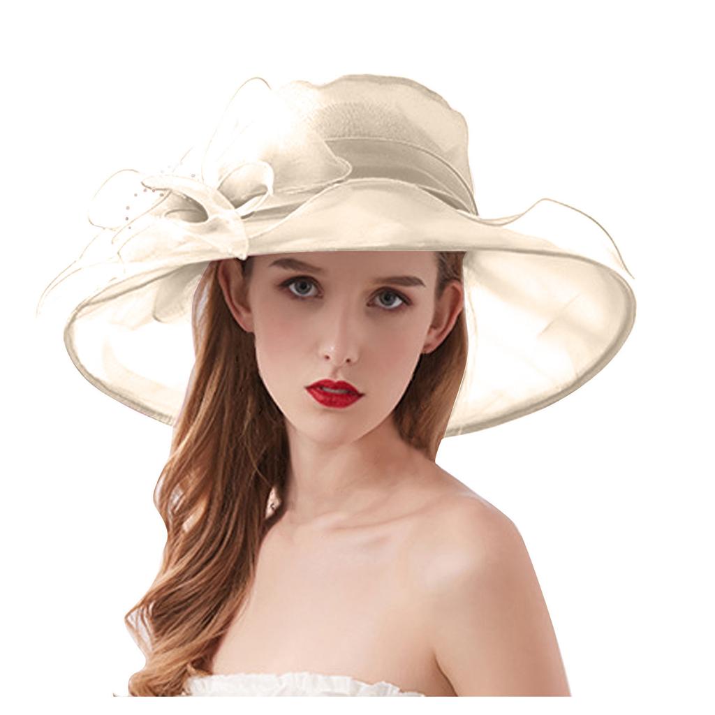 Women's Fashion Organza Church Fascinator Bridal Tea Party Wedding Hat
