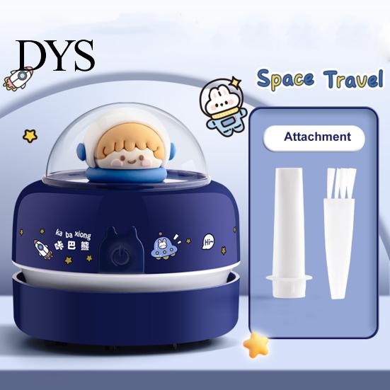 Cartoon Desk Duster Cute Desktop Vacuum Cleaner for Kids Students Battery Powered Portable Mini Table Dust Cleaning Keyboard Sweeper Energy