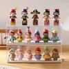 Action figures storage box, portable organizer acrylic transparent display cabinet, stackable dustproof case for dolls models