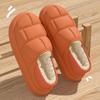 Autumn & Winter 2024 Waterproof Plush Indoor Slippers - Thick Sole, Cozy Cotton, Unisex.