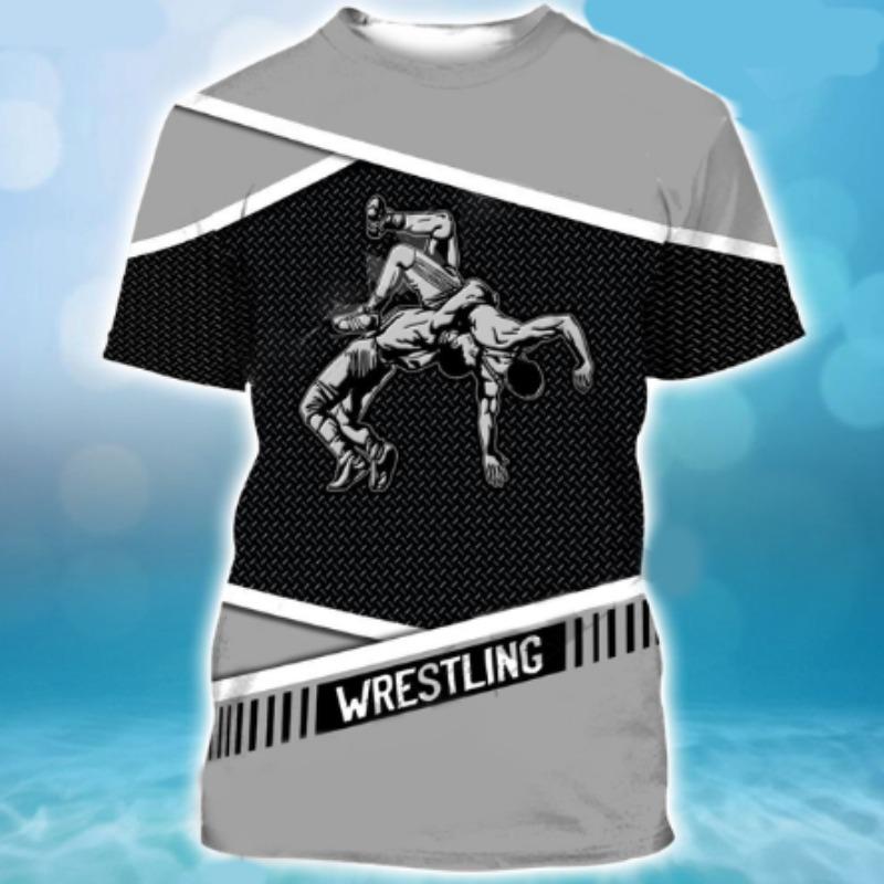 Спортивная летняя мужская футболка для борьбы, тхэквондо, повседневная спортивная футболка с круглым вырезом, быстросохнущая, свободная, с короткими рукавами, модная уличная футболка для фитнеса