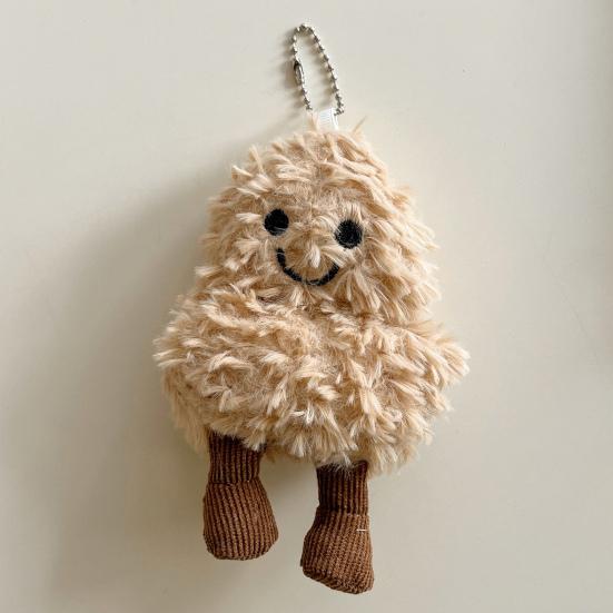 Yousheng Peanut Plush Подвеска 17 см Милая интерактивная игрушка карманного размера Плюшевый брелок для ключей Украшение гостиной Подарок на день рождения для девочек и мальчиков