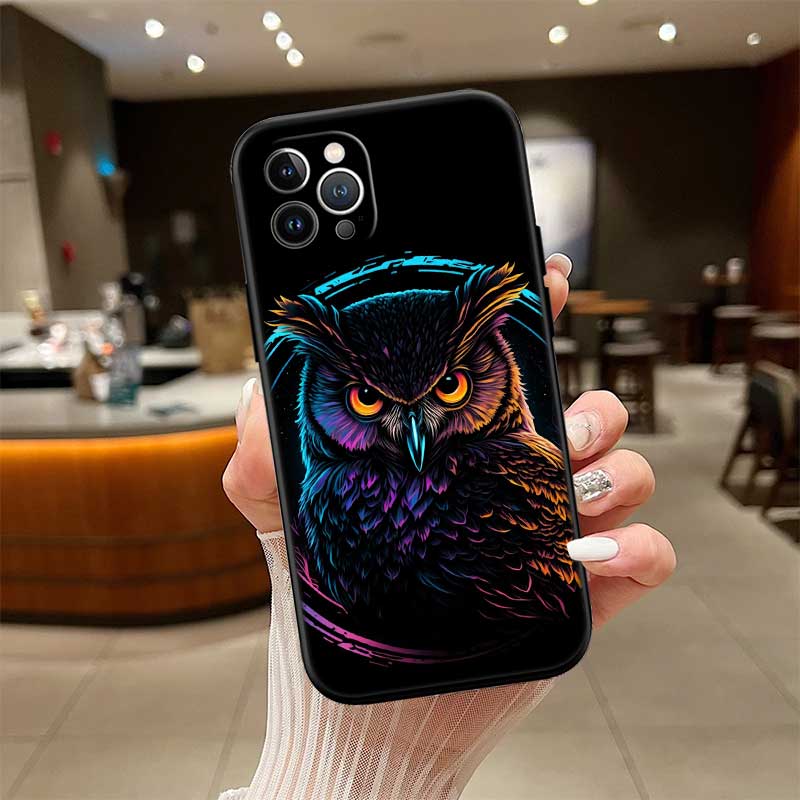 NH14 Cartoon Art Owl Phone Case for OPPO A40 A60 A80 A15 A16 A16K A12 A17 A17K A54 A54S A53 A53S A55 A56 A57 A98 F23