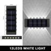 LED Solar Wall Lamps Outdoor Waterproof Up And Down Luminous Lighting Garden Fence Balcony Yard Street Decoration Wall Lights