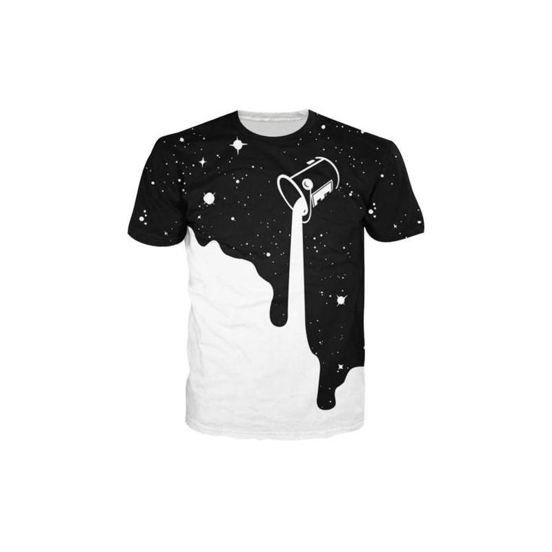 Space Galaxy Skull 3d Print Womens Mens Casual Tshirt Short Sleeve Graphic Tee With Vibrant Design