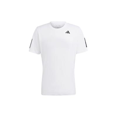 Футболка для тенниса Club 3-Stripes с логотипом, мужская, белая IS2297