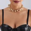 Трансграничные украшения, простое панк-ожерелье с утолщенной цепью, персонализированное уличное аукционное алюминиевое цепное трендовое ожерелье для женщин