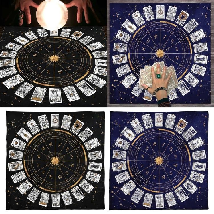 Коврик для настольной игры Астрологические оракулы Настольная скатерть Коврик для карт Гадания Скатерть