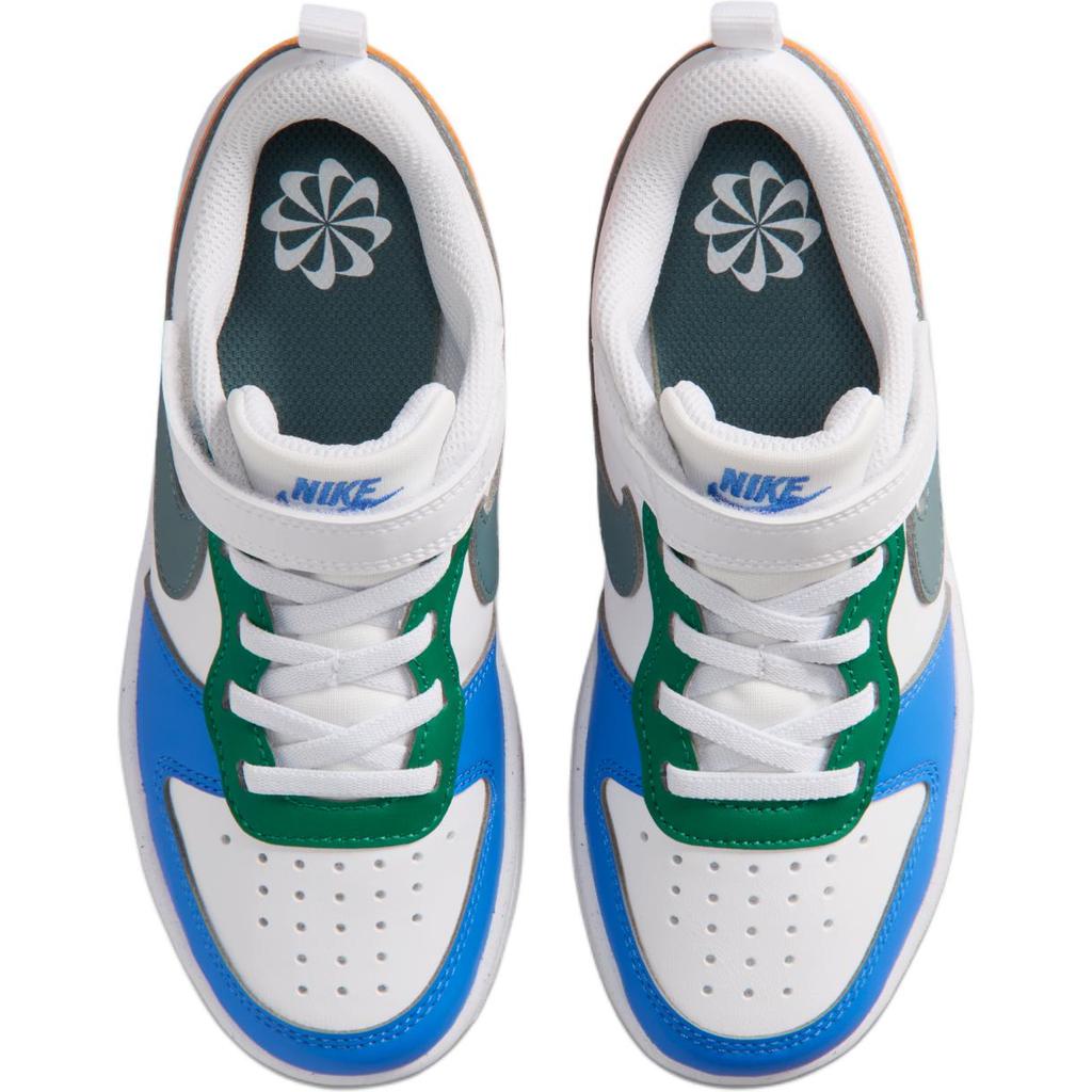 Nike Кроссовки для детей Nike Court Borough Low Recraft PS Белый Малахитовый Синий Сине-Кристальный Минеральный Сланцевый DV5457-140