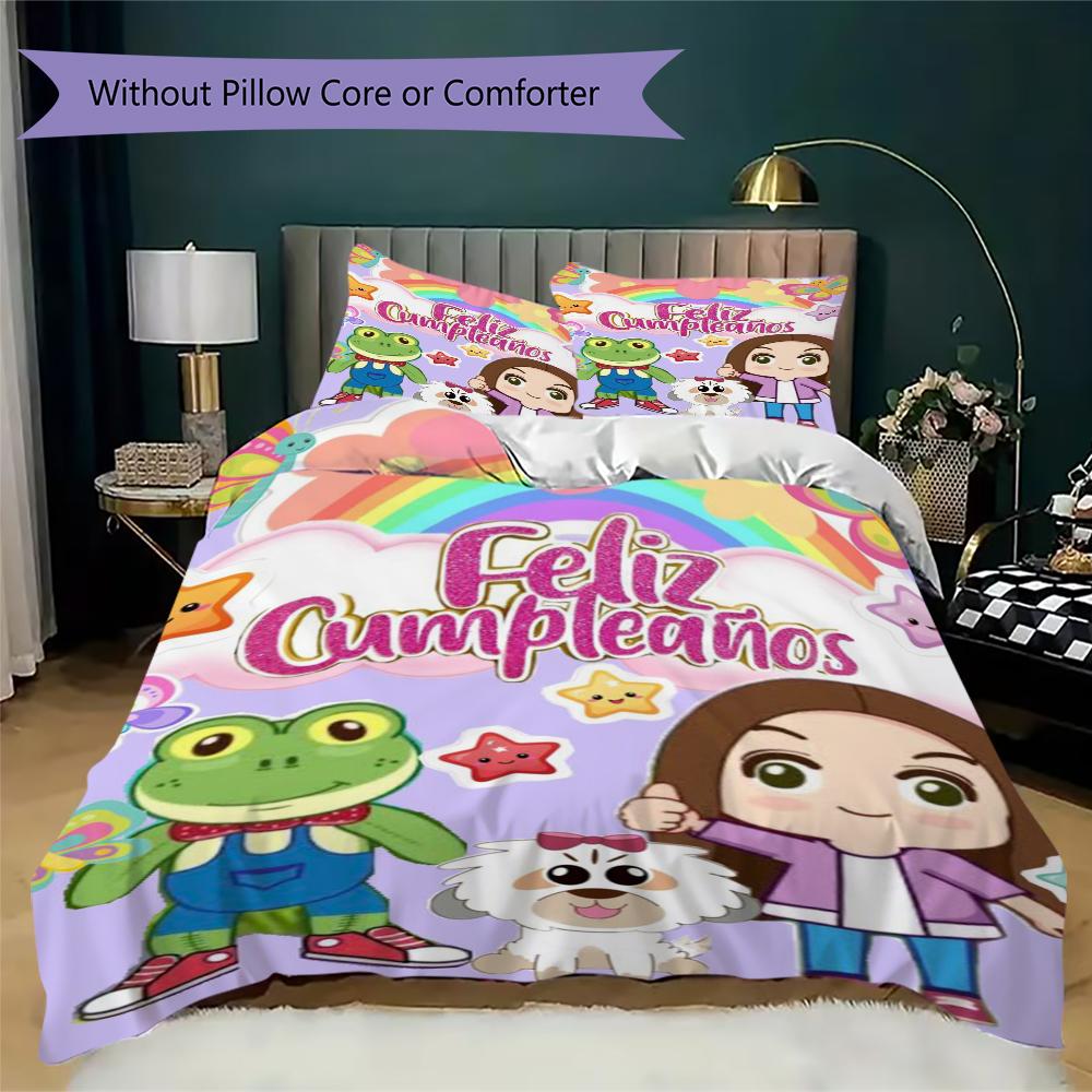 Lara Campos Pattern Bedding,Quilt Set Quilt Cover Pillowcase Home Birthday Gift(1 * duvet cover + 2 * pillowcase, without core)_lx