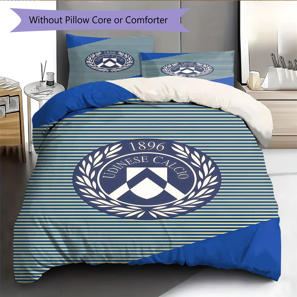 Udinese logo Bedding Quilt Set Quilt Cover Pillowcase Home Decoration Birthday Gift (1 * duvet cover + 2 * pillowcase, without core)