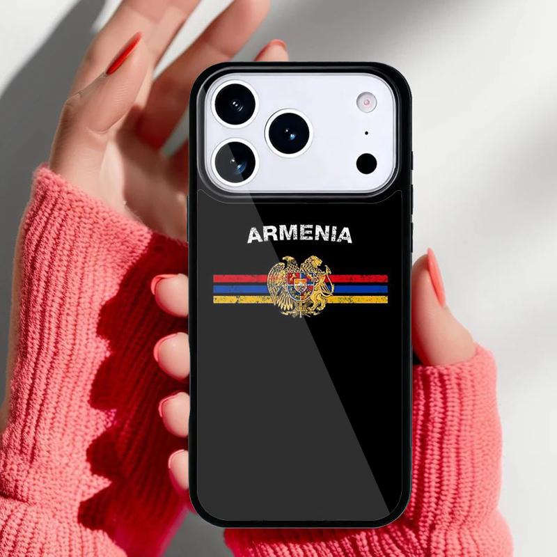 Armenia russia Flag coat of arms Phone Case for iPhone 17 16 15 14 13 Pro Max Back Cover for 12 11 Pro Coque