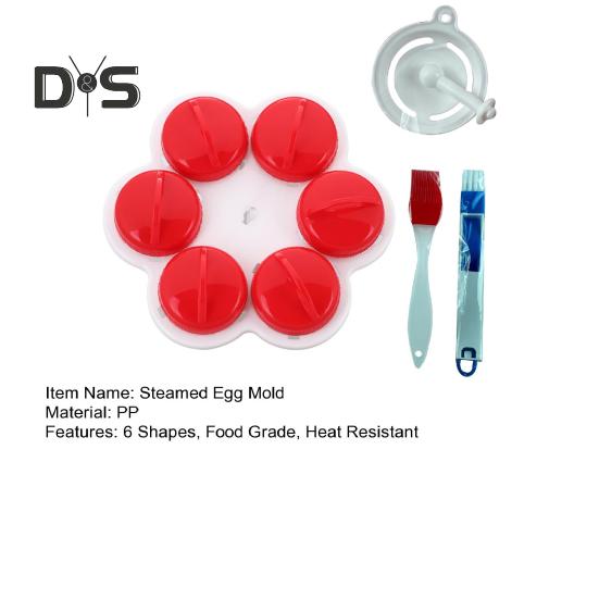 6 шт. форма для яиц на пару с кисточкой 6 форм пищевой полипропилен термостойкая антипригарная чашка для яиц-пашот плита пароварка кухонный гаджет