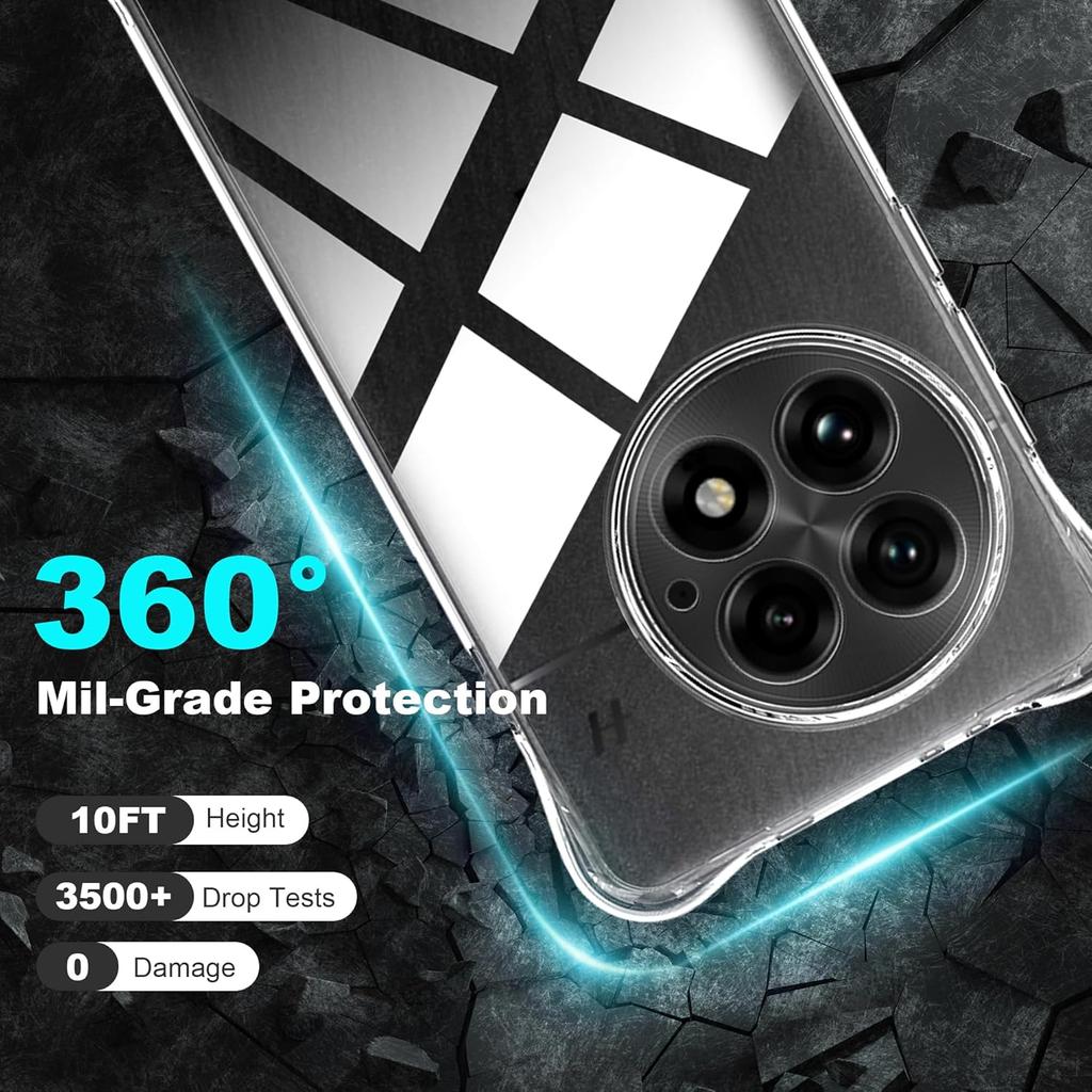 Shockproof Clear TPU Phone Case Bumper Cover For Oneplus 13 One Plus 12 11 10 Pro 9 9R 8 8T 7 7T Anti-Scratch Protective Slim Thin Crystal Accessories