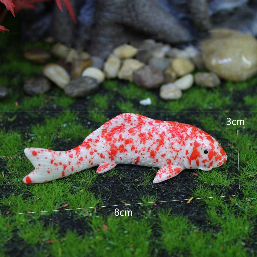 Товары для вечеринки Мультяшное Мини-украшение в виде карпа кои Смоляные поделки Имитация фигурок карпа DIY Милая маленькая статуэтка рыбки Аквариум
