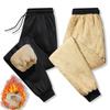 Pants for Men In Autumn and Winter, Thickened with Fleece for Outerwear, Casual Pants, Warm Lamb Wool Sports Sweatpants
