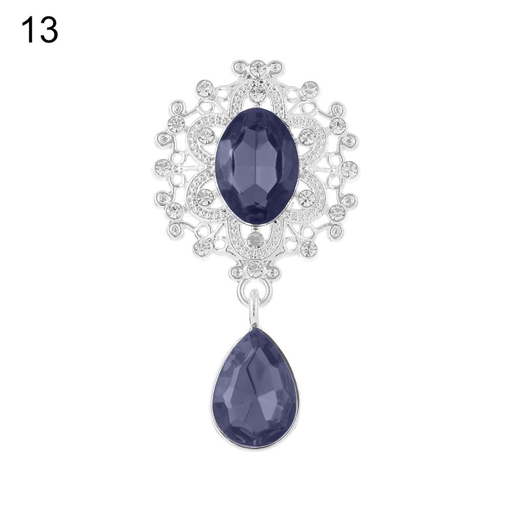 Faceplate Garment Decorative Water Droplets Sewing Button Alloy Rhinestone Pendant Scrapbooking
