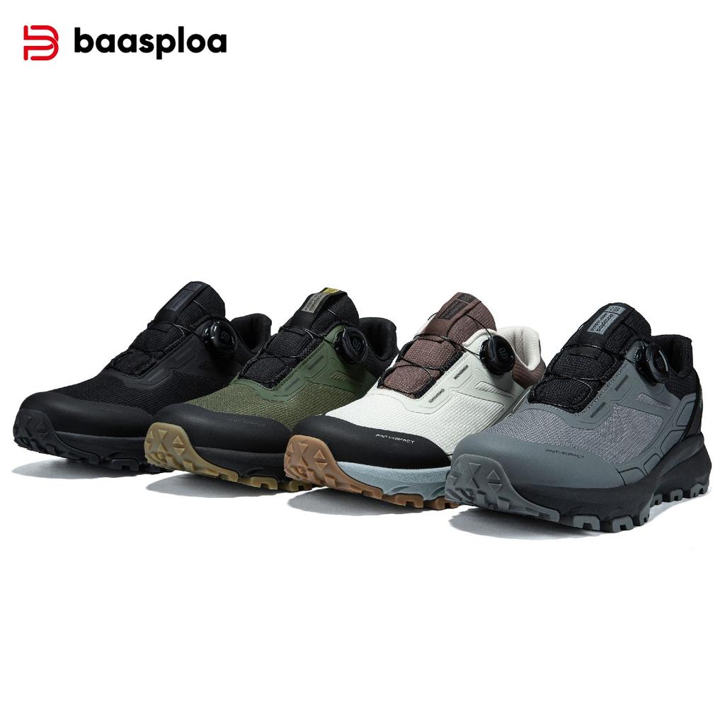BAASPLOA Мужские походные ботинки для активного отдыха, походная обувь, мужская, с вращающейся пряжкой, легкая, нескользящая, мужской бренд для активного отдыха, мужская обувь, зимняя, обновленная, утолщенная