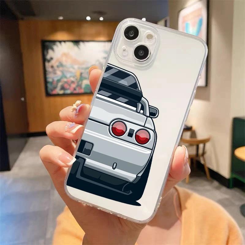 Чехол для телефона для iPhone 1716 15 14 13 12 11 Pro Max 16E 14 Plus Силиконовый Мягкий Чехол Ударопрочный Funda Мужской Крутой Спортивные Автомобили Комикс