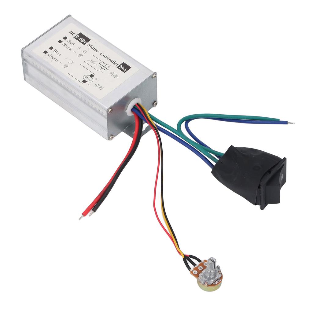 DC Motor Speed Controller 9V 12V 24V 36V 48V 60V PWM Variable Fan Speed Controller with CW CCW Switc