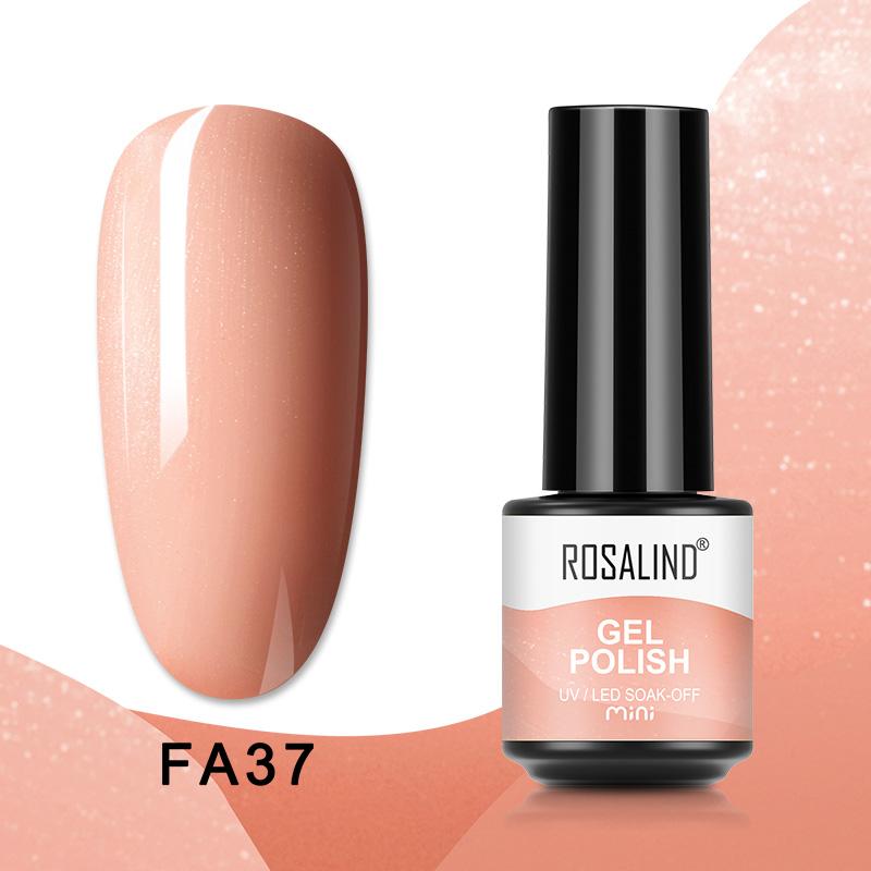 ROSALIND Mini Nail Polish Gel Semipermanent UV Multiple Colors Varnish Hybrid Nail Art Soak Off Top Base Coat Regular Gel Lacquer