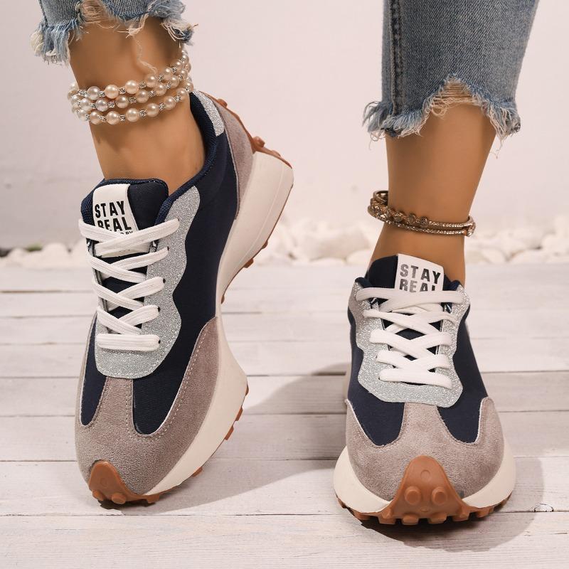 Новые легкие и крупногабаритные спортивные туфли, дышащие шнурки спереди, повседневные и универсальные кроссовки для женщин