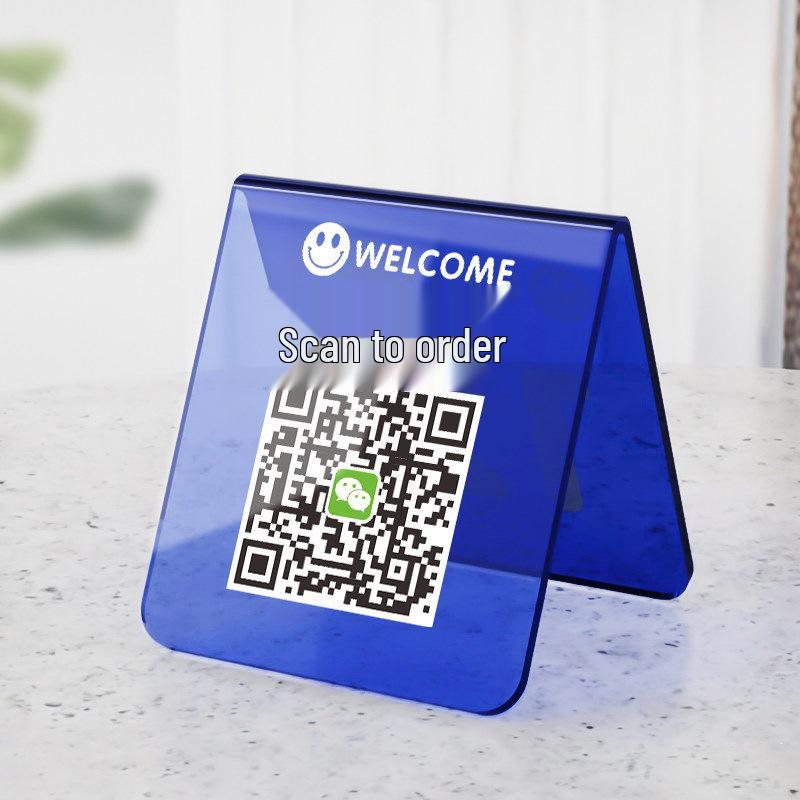 Двусторонний V-образный стенд для QR-кода меню и карточки зарезервированного стола