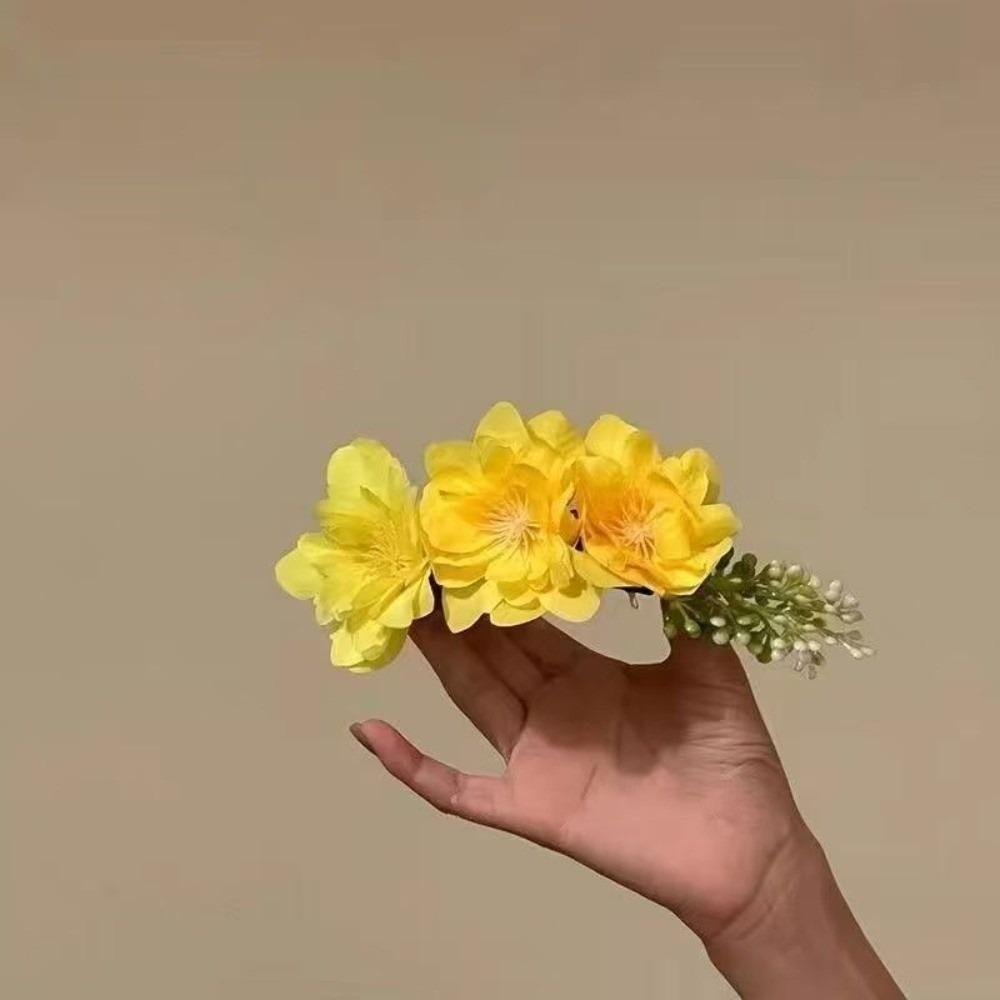 Sweet Bohemian Hairpin Ethnic Style Wedding Bride Accessories Headwear Flower Hair Comb Girls