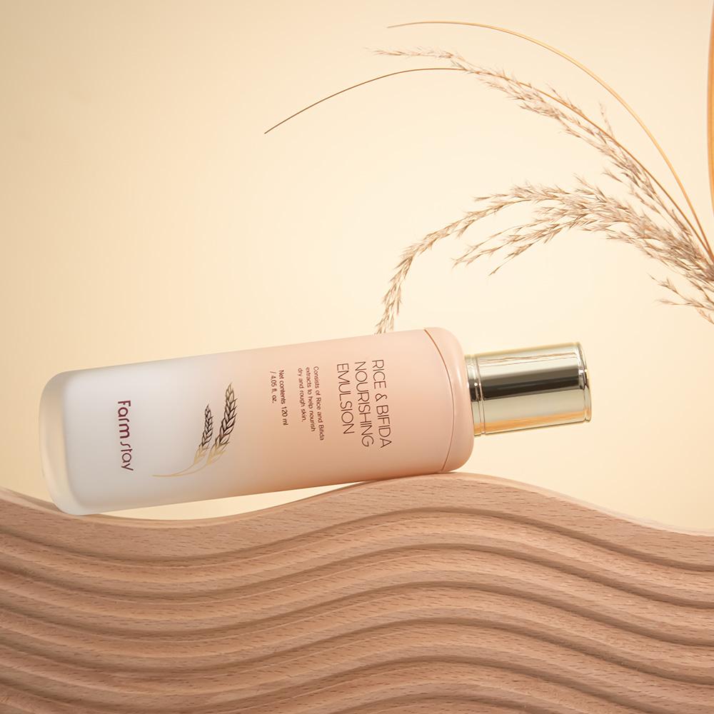 Farmstay Питательная эмульсия с рисом и бифидой 120 мл