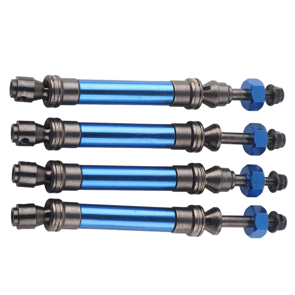 4Pcs CVD Front Rear Drive Shaft Metal Transmission Axle for Traxxas Slash 4X4 1 10 RC CarDark Blue