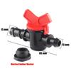 20pcs 16PE Pipe By-pass Valve Greenhouse Irrigation System Pipe Connector Pipe Switch Farm Watering Fittings Mini Ball Valve