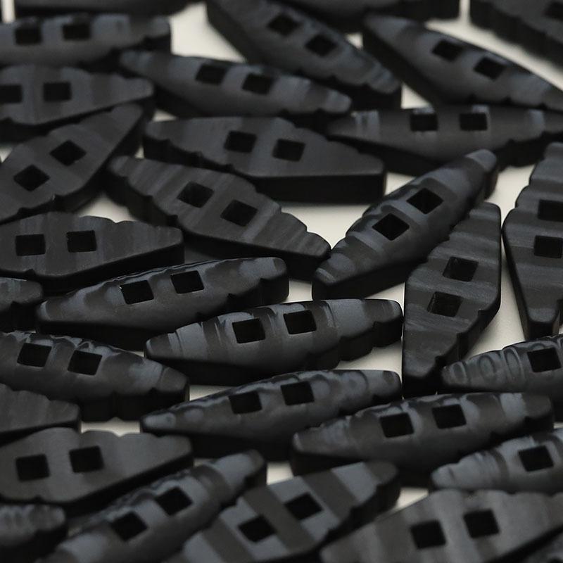 5 шт. пуговиц из смолы в форме ромба с двумя ушками, двусторонние пуговицы для шерстяной шубы, декоративные пуговицы для женской куртки, тренча