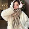 Striped Thickened Tassel Scarf Premium Temperament Shawl Student Warm Scarf Women