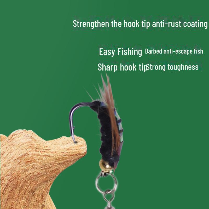 Модификация приманки-приманки: Без литого поддона, блестки в виде моли, пропеллер, микроблестки, крючки от комаров и белые планки, загнутый рот.