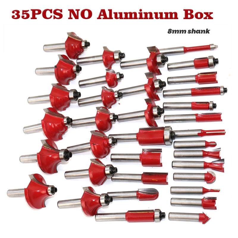 35 шт. 6 мм 8 мм набор фрез из карбида вольфрама с хвостовиком, деревообрабатывающий резак, нож для обрезки, формовочное фрезерование