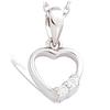 [F6309] - Silver Pendant 'Coeurs De Charme' Silver-white (rhodium-plated) - 10x8 Mm