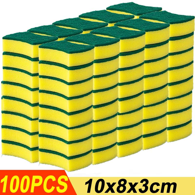 100/5 шт. кухонная губка для мытья посуды, чистящая губка для посуды, удаление пятен ржавчины, щетка для посуды, губки для мытья посуды, оптовая продажа