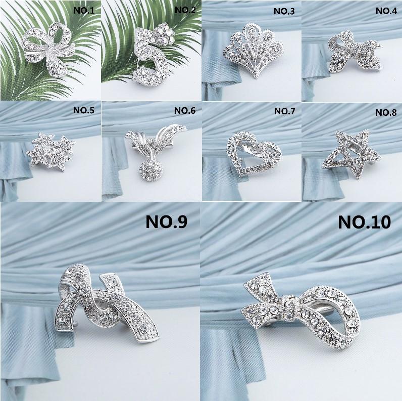 1PC DIY Brooch Pin Women Crystal Rhinestone Jewelry Elegant Simple Brooch